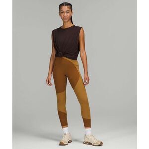 Lululemon Modal Pleated Shoulder Tank Top French Press W1DD1S Size 10 Flowy EUC